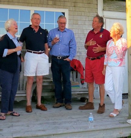 Singing at the boathouse